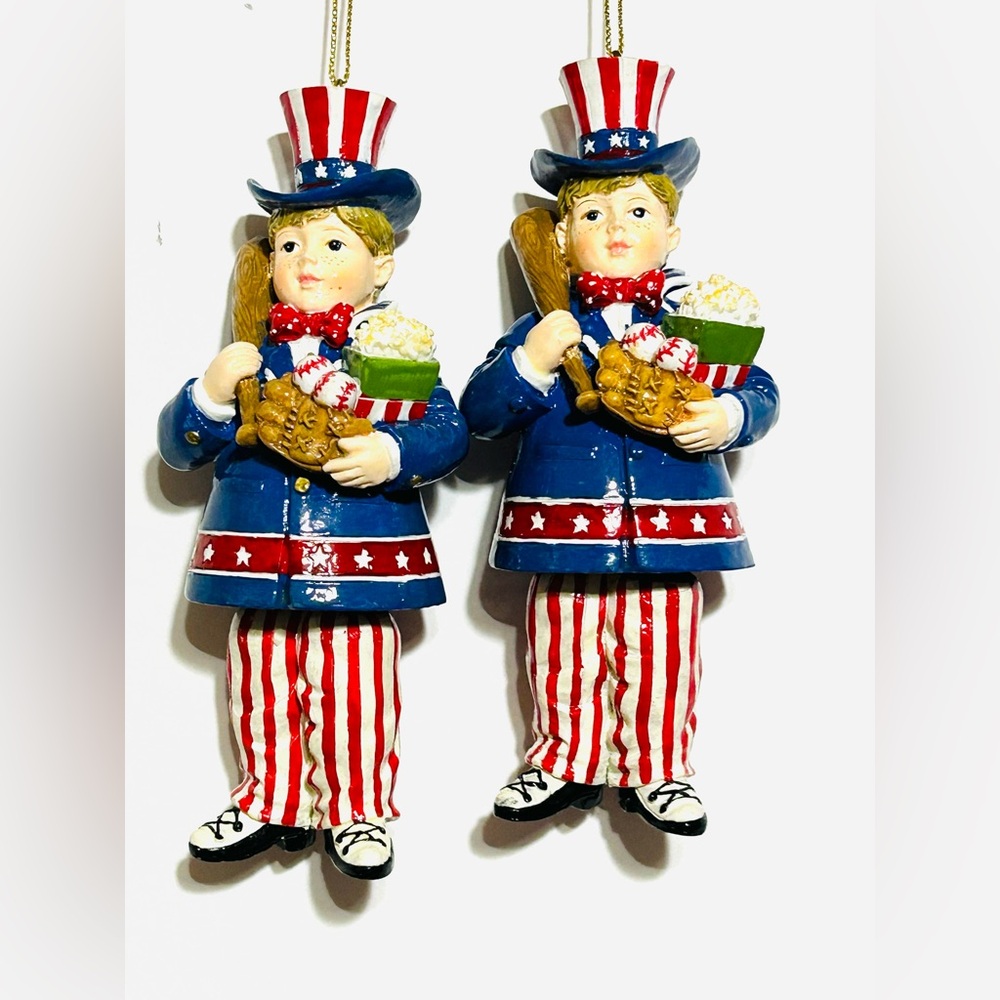 Patriotic Uncle Sam Figurine Ornaments with wiggly legs